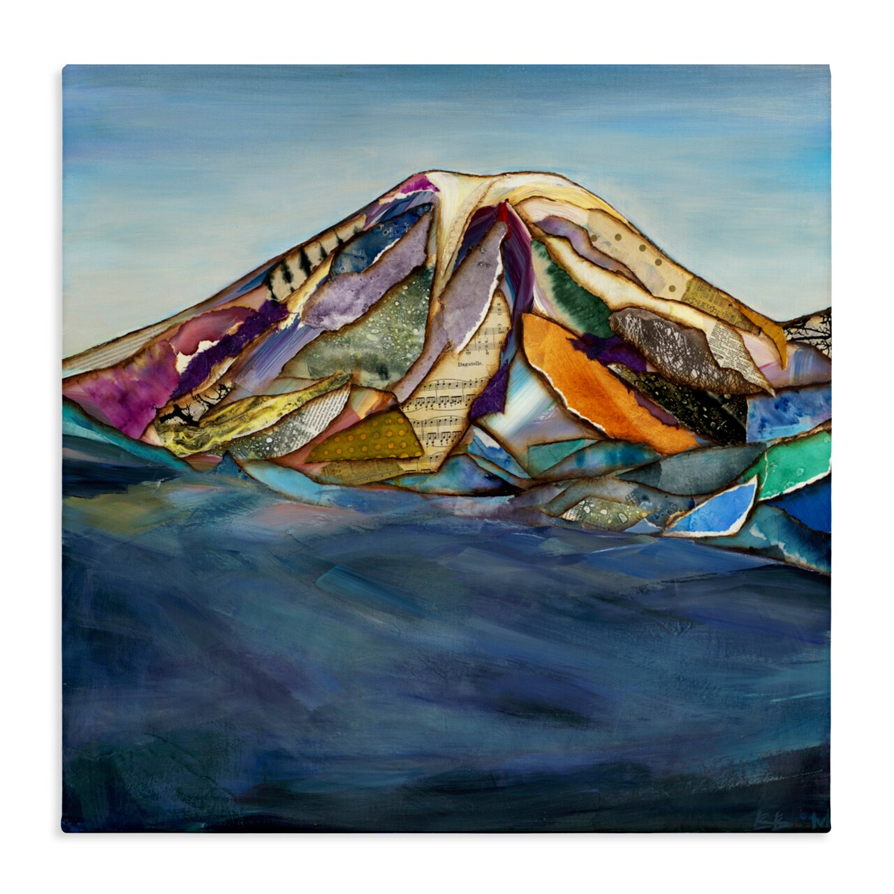 Stupell Industries Collaged Layers Mountain Canvas, design by Van Horne-Borcherding